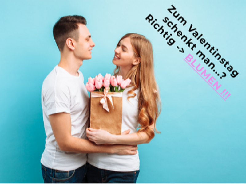 Zum VALENTINSTAG - Blumen schenken!