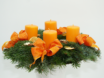 Adventskranz klassisch Orange