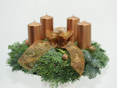 Adventskranz elegant bronze